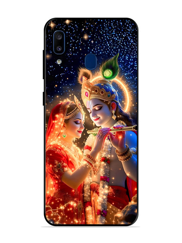 Samsung Galaxy A20 Radha Krishna posing with flute