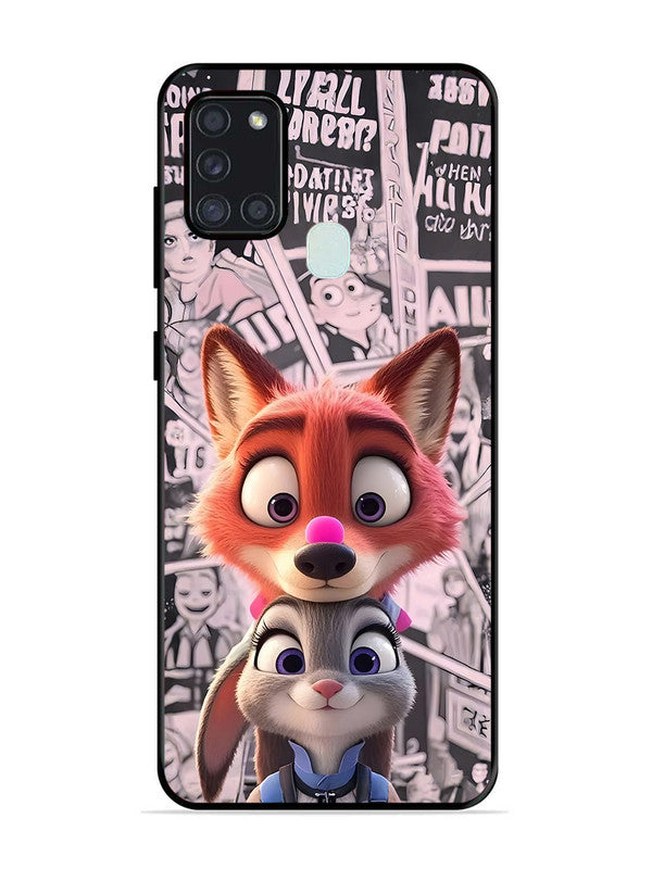 Samsung Galaxy A21s Cute Nick wilde and judy hopps 2