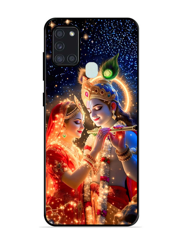 Samsung Galaxy A21s Radha Krishna posing with flute