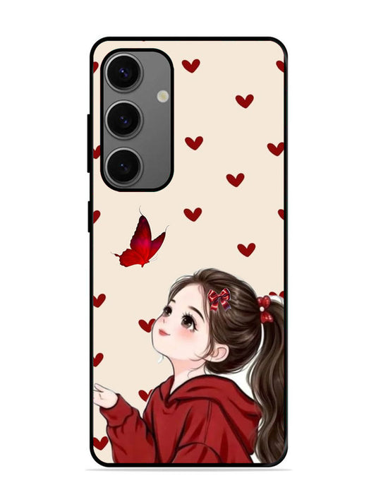 Samsung Galaxy A25 Beautiful girl with red butterfly