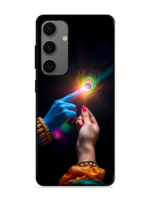 Samsung Galaxy A25 Radha Krishna touching feather