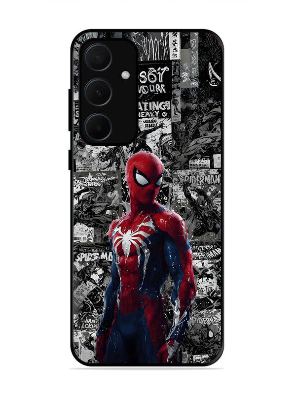 Samsung Galaxy A35 5G Spiderman Highlighted on News Paper