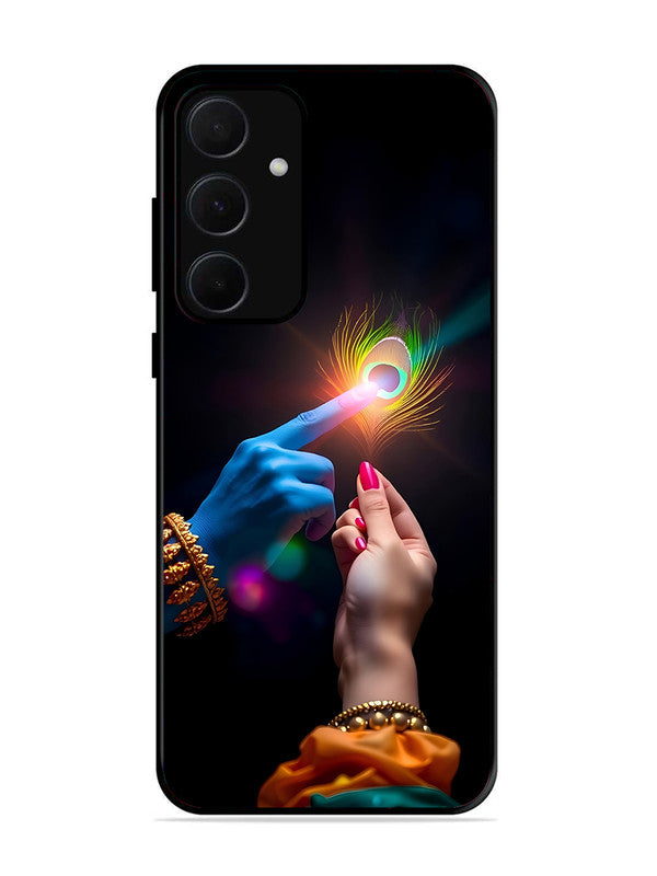 Samsung Galaxy A35 5G Radha Krishna touching feather