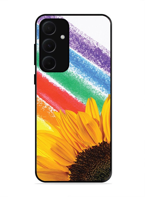 samsung galaxy a35 5g Sunflower on Colourful Lines