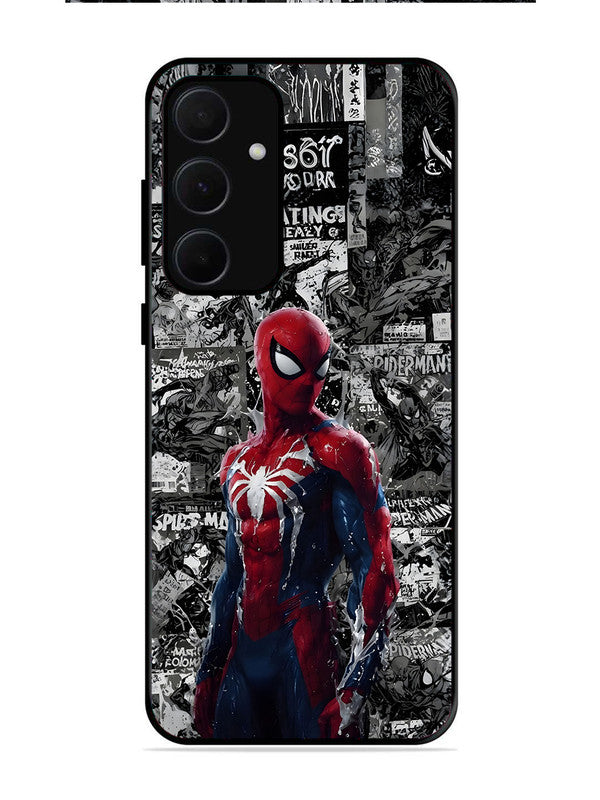 Samsung Galaxy A54 5G Spiderman Highlighted on News Paper