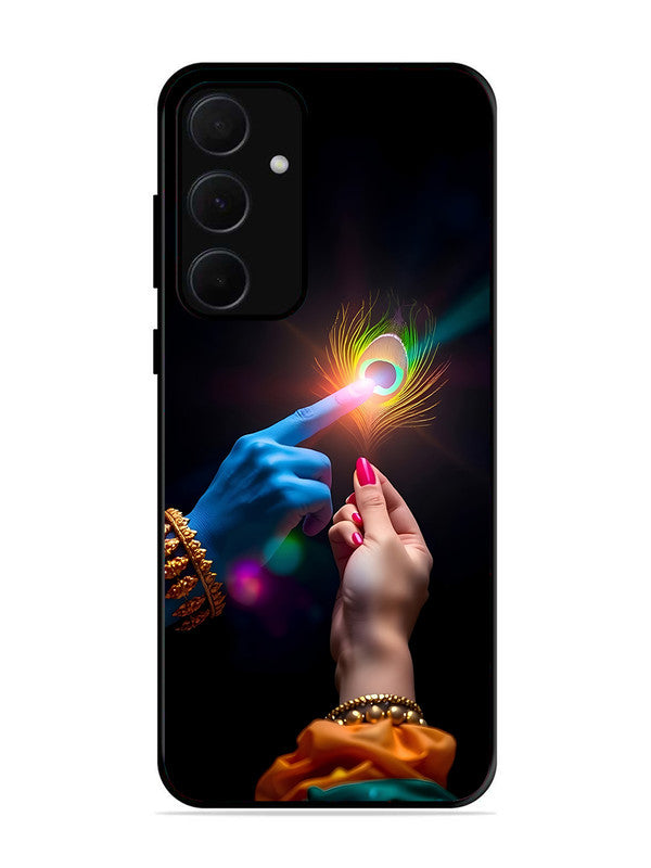 Samsung Galaxy A54 5G Radha Krishna touching feather