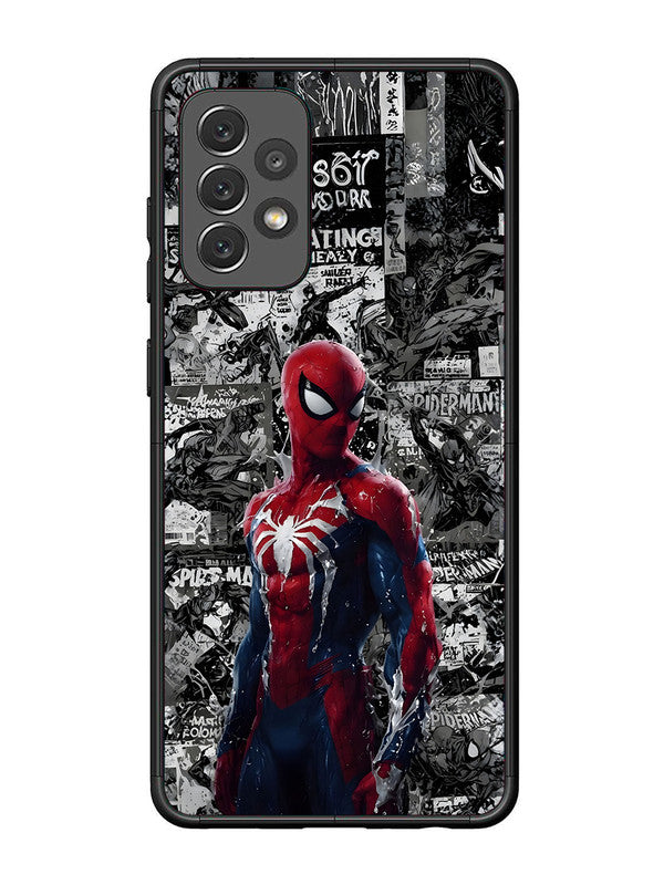 Samsung Galaxy A72 Spiderman Highlighted on News Paper