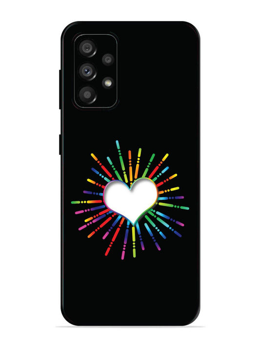 Samsung Galaxy A73 Colourful Heart on Black