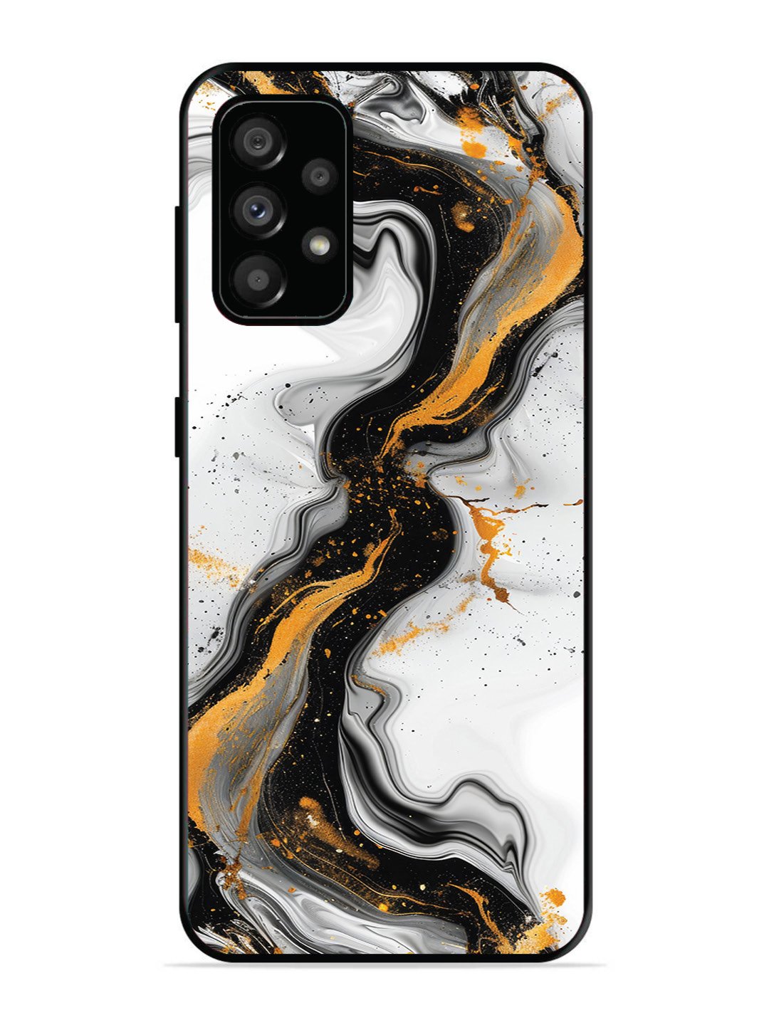 Samsung Galaxy A73 Black And Golden Marble Essence