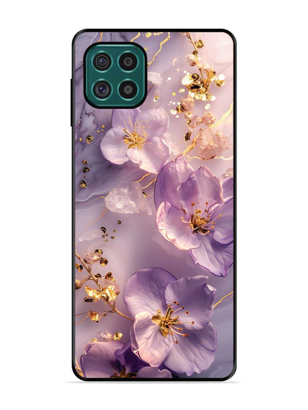 Samsung Galaxy F62 Orchid with Golden Safron