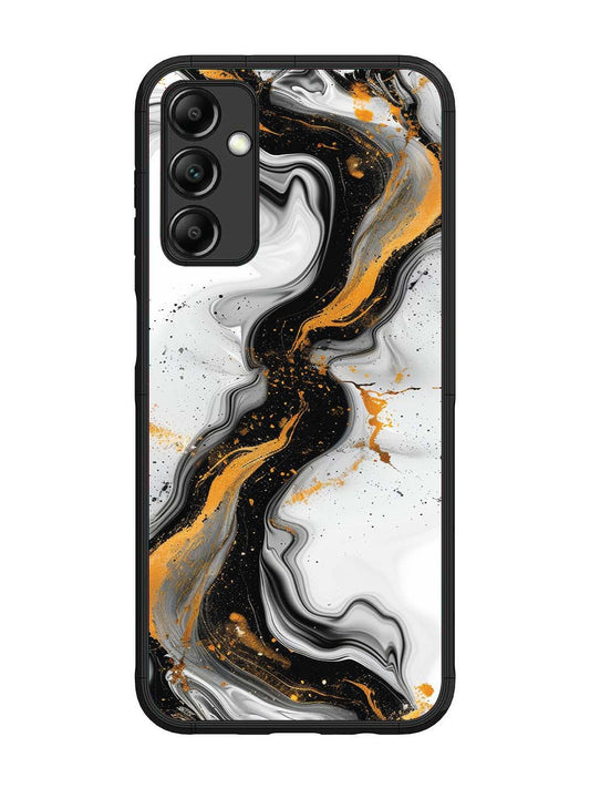 Samsung Galaxy M14 4G Black And Golden Marble Essence