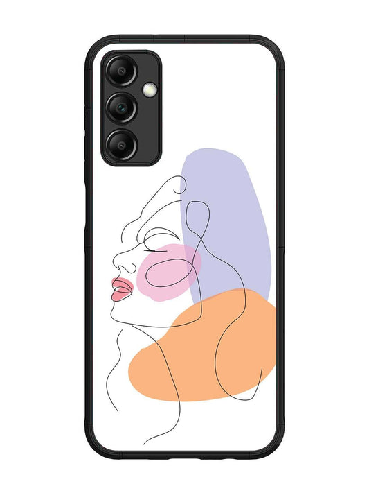 Samsung Galaxy M14 4G Line Art Girl Face