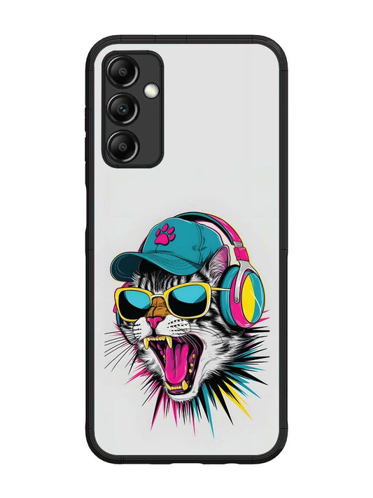 Samsung Galaxy M14 4G Neon Pop Art DJ Cat Vibe