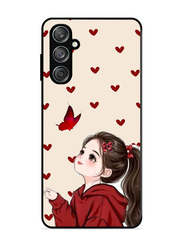 Samsung Galaxy M15 5G Beautiful girl with red butterfly