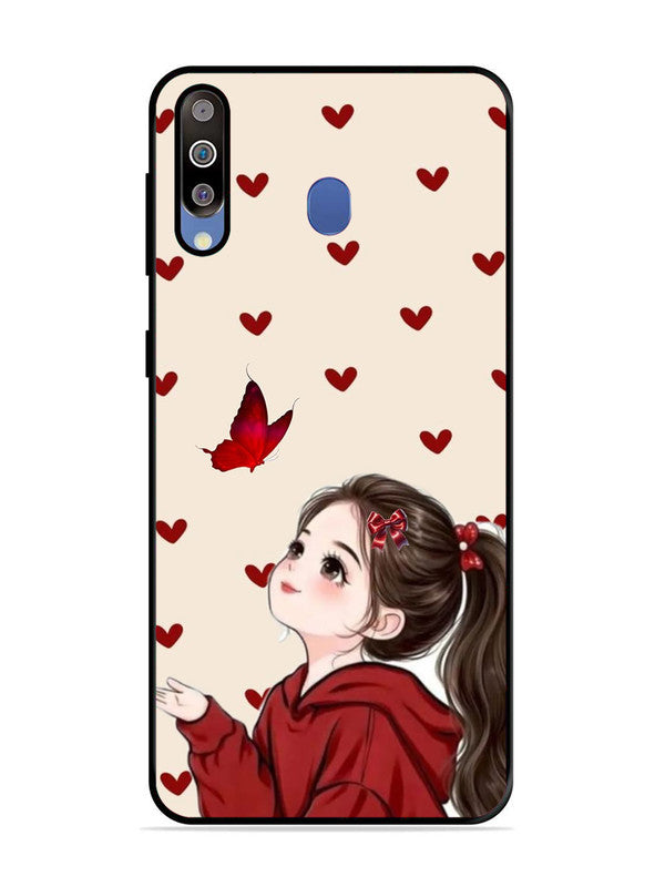 Samsung Galaxy M30 Beautiful girl with red butterfly