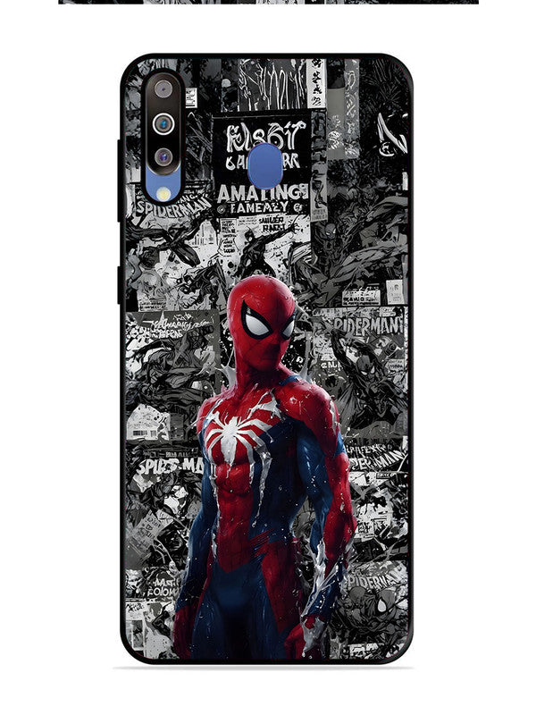 Samsung Galaxy M30 Spiderman Highlighted on News Paper