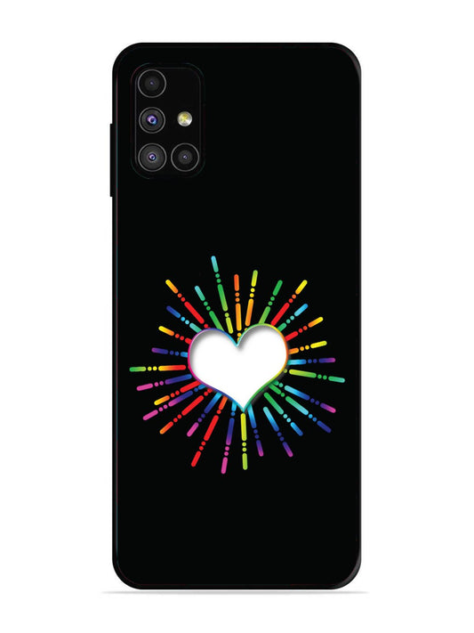 SAMSUNG GALAXY M31S Colourful Heart on Black