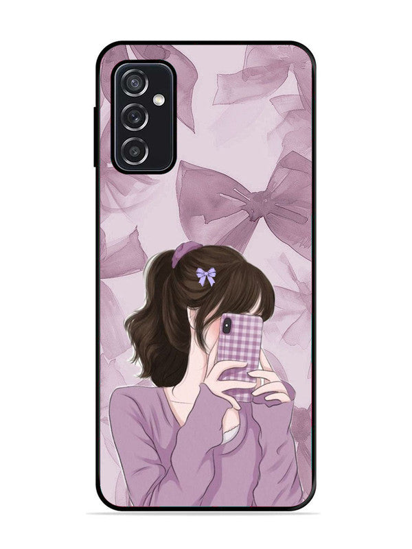 Samsung Galaxy M52 5G Pinky Girl taking selfie