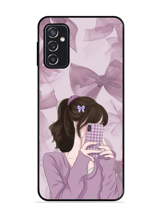 Samsung Galaxy M52 5G Pinky Girl taking selfie