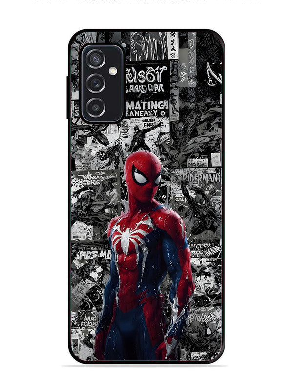 Samsung Galaxy M52 5G Spiderman Highlighted on News Paper