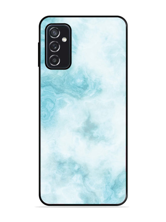 SAMSUNG GALAXY M52 5G Light Blue with White Ocean Marble