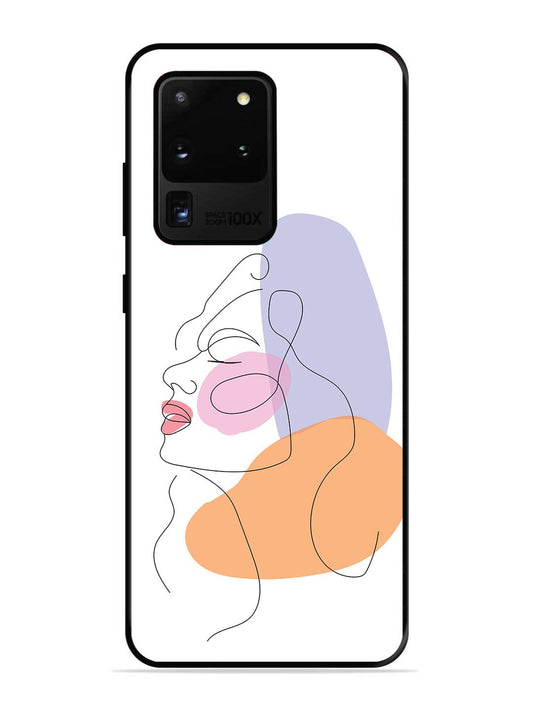 SAMSUNG GALAXY S20 ULTRA Line Art Girl Face