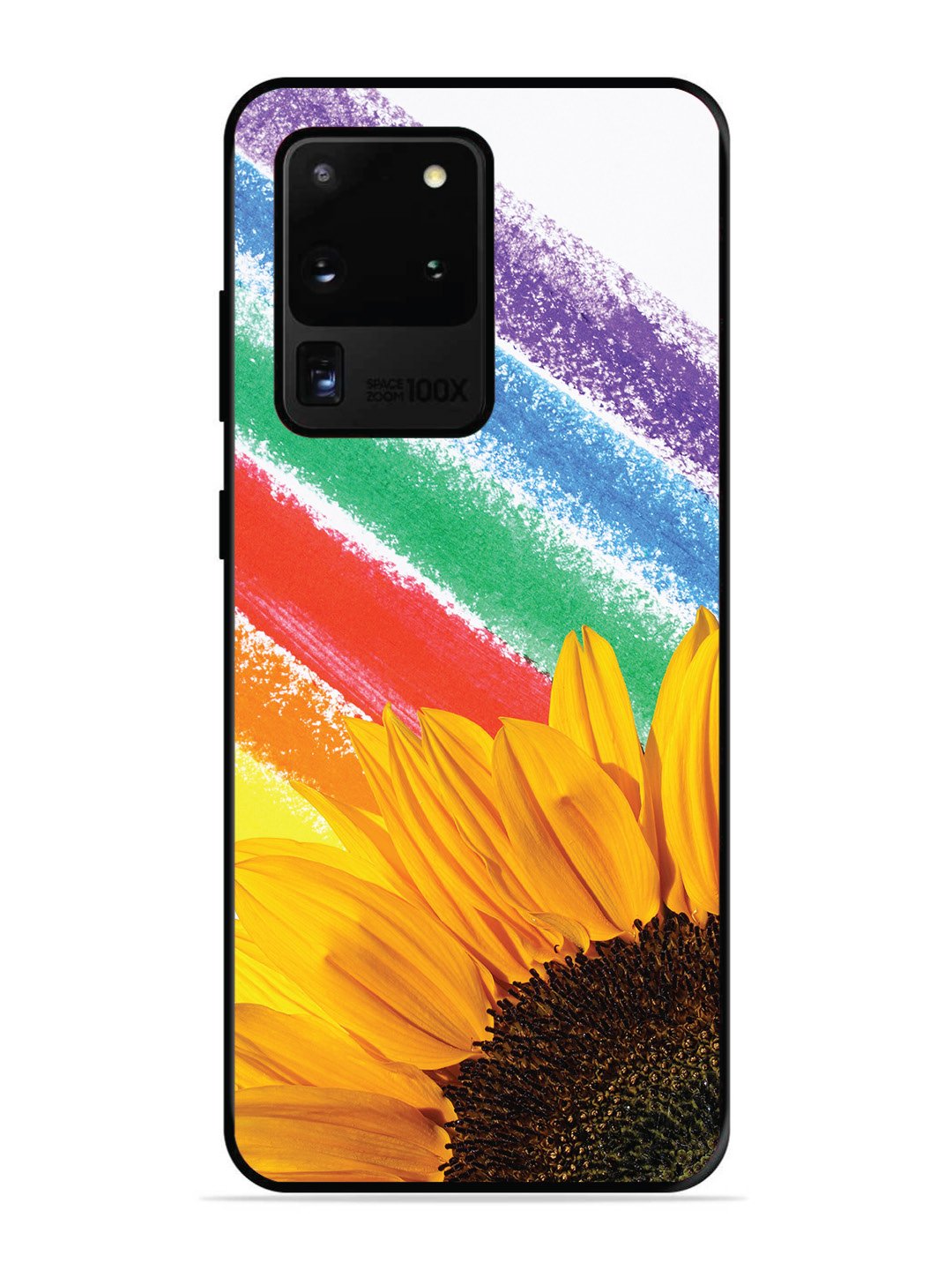 SAMSUNG GALAXY S20 ULTRA Sunflower on Colourful Lines