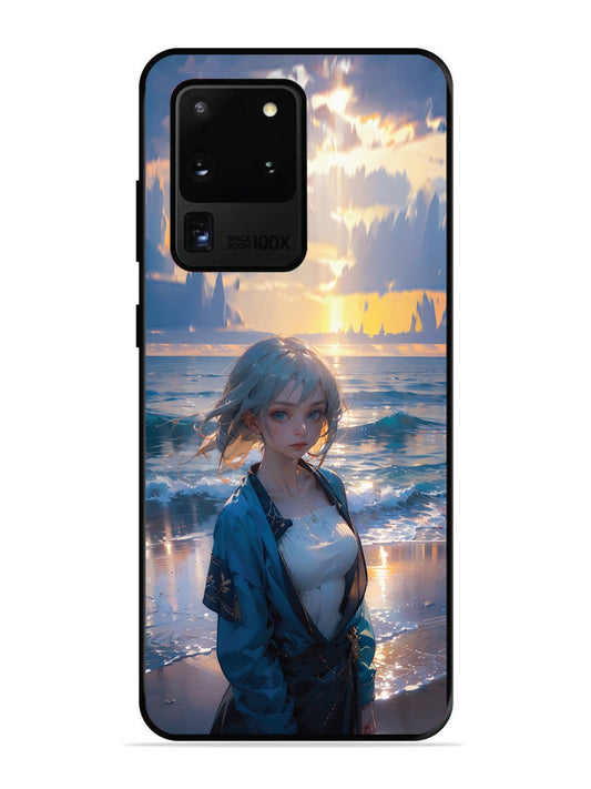 SAMSUNG GALAXY S20 ULTRA Anime Girl Beach Ocean Waves