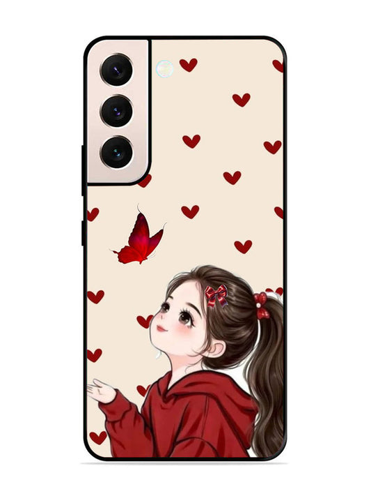 Samsung Galaxy S21 FE 5G Beautiful girl with red butterfly