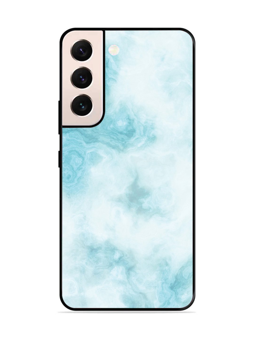 SAMSUNG GALAXY S21 FE 5G Light Blue with White Ocean Marble