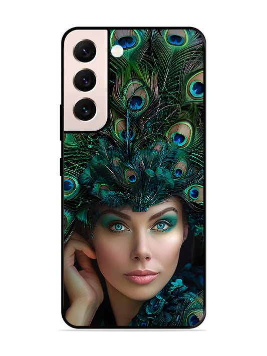 SAMSUNG GALAXY S21 Plus Girl with peacock feather Crown