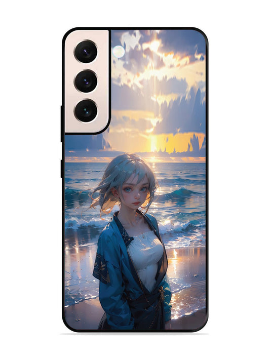 SAMSUNG GALAXY S21 Plus Anime Girl Beach Ocean Waves