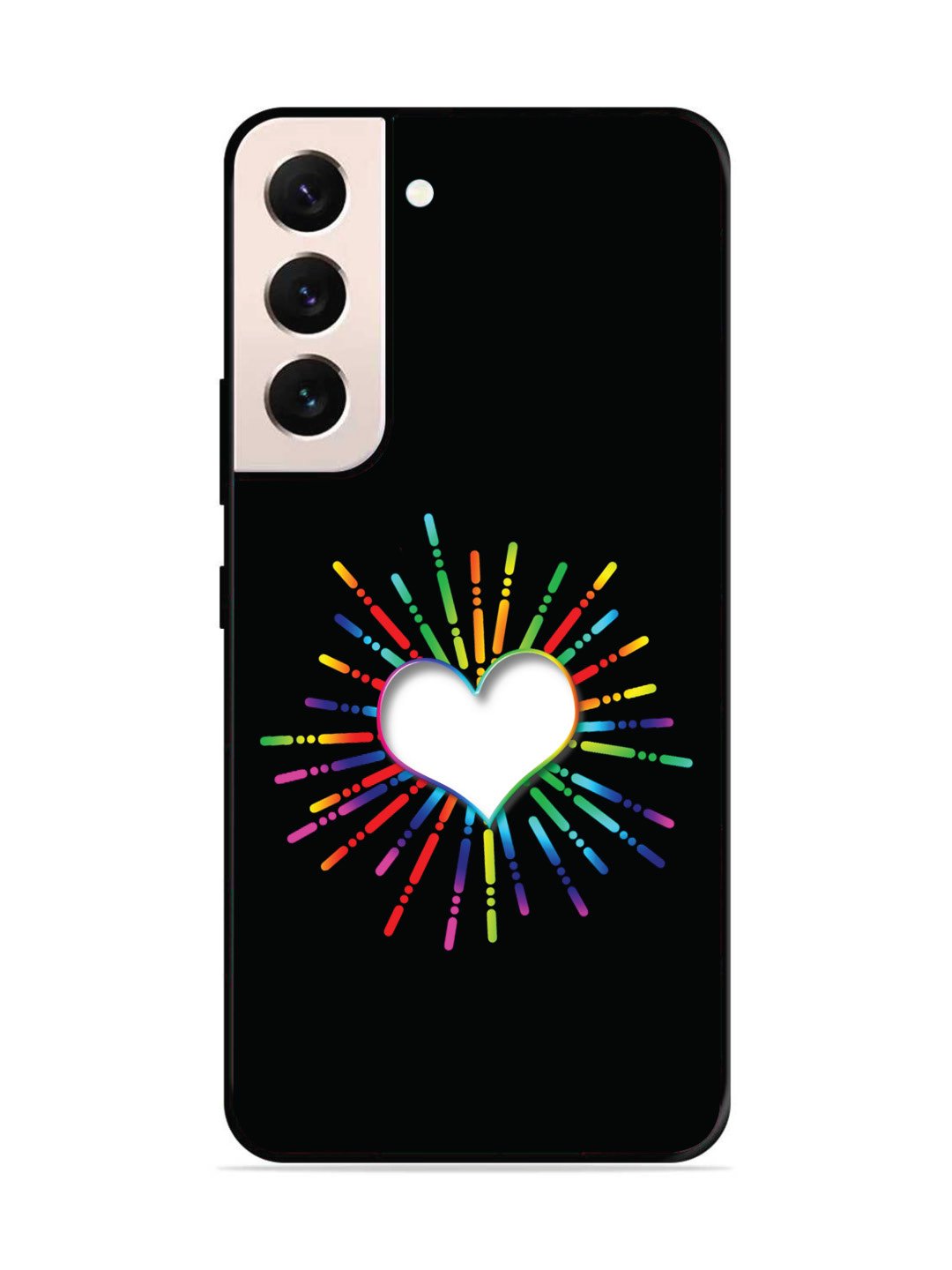 SAMSUNG GALAXY S22 5G Colourful Heart on Black