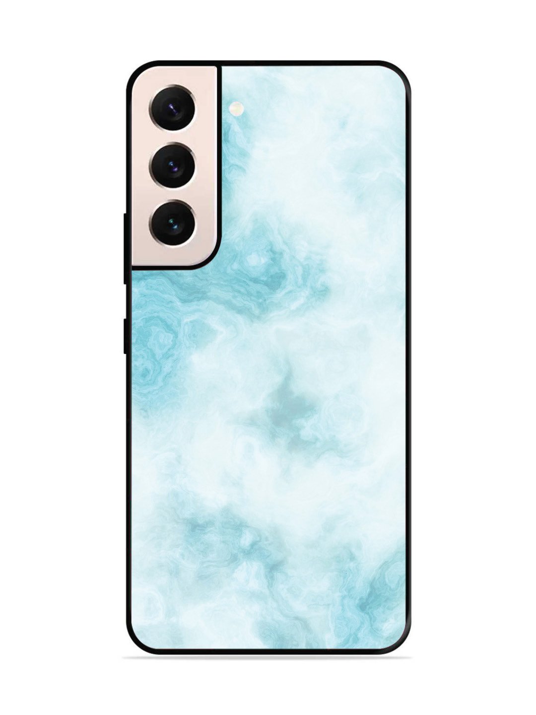 SAMSUNG GALAXY S22 5G Light Blue with White Ocean Marble