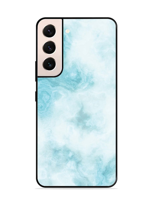 SAMSUNG GALAXY S22 5G Light Blue with White Ocean Marble