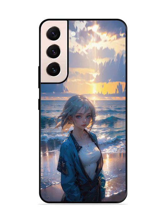 SAMSUNG GALAXY S22 5G Anime Girl Beach Ocean Waves