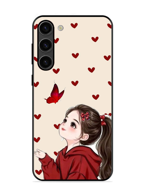 Samsung Galaxy S23 5G Beautiful girl with red butterfly