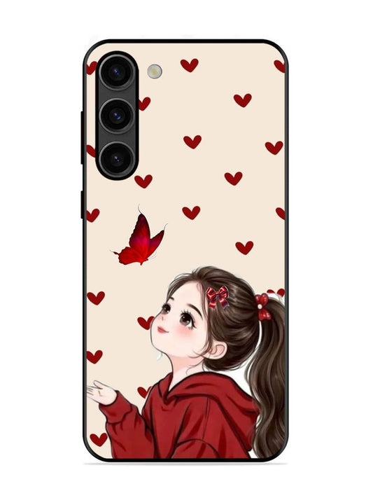 Samsung Galaxy S23 5G Beautiful girl with red butterfly