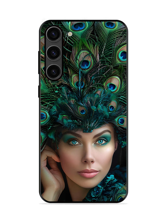 SAMSUNG GALAXY S23 PLUS 5G Girl with peacock feather Crown