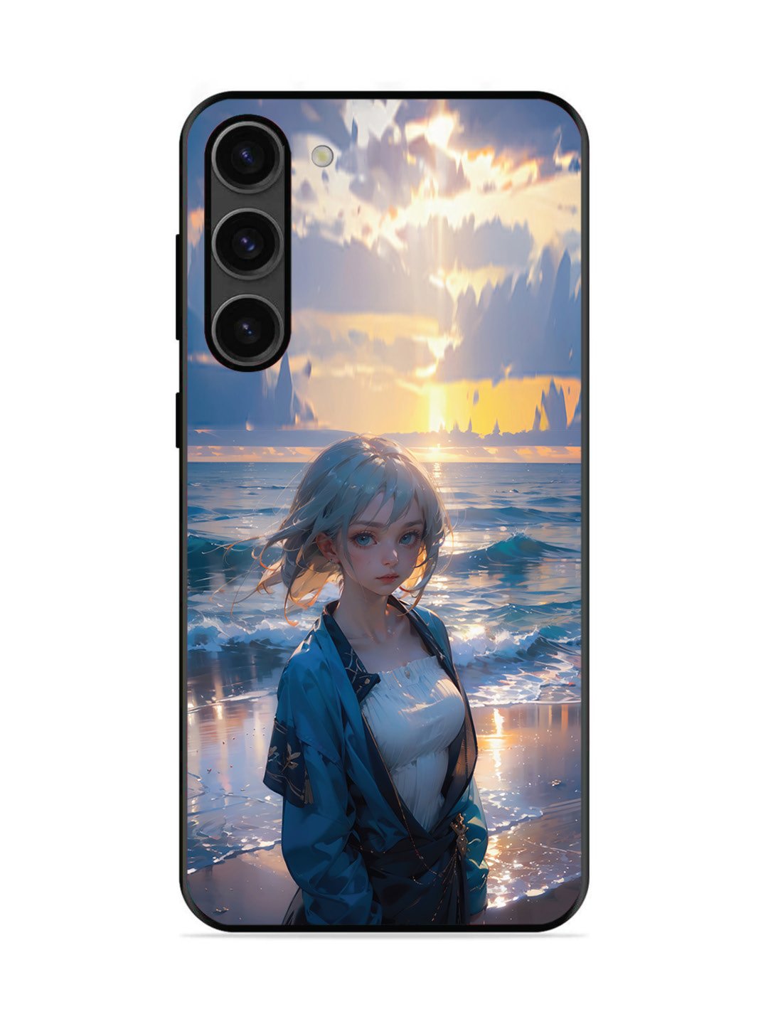 SAMSUNG GALAXY S23 PLUS 5G Anime Girl Beach Ocean Waves