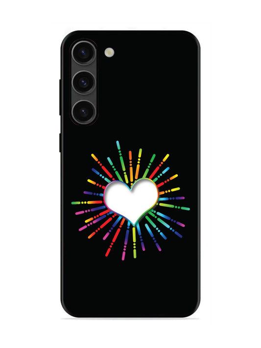 SAMSUNG GALAXY S23 5G Colourful Heart on Black