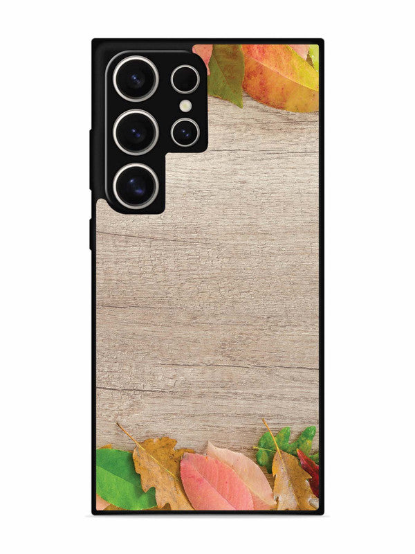 Samsung Galaxy S24 Ultra 5G Autumn Leafs On Wooden Table