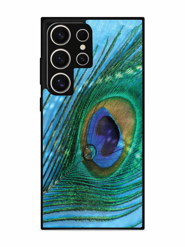 Samsung Galaxy S24 Ultra 5G A drop on Peacock Feather