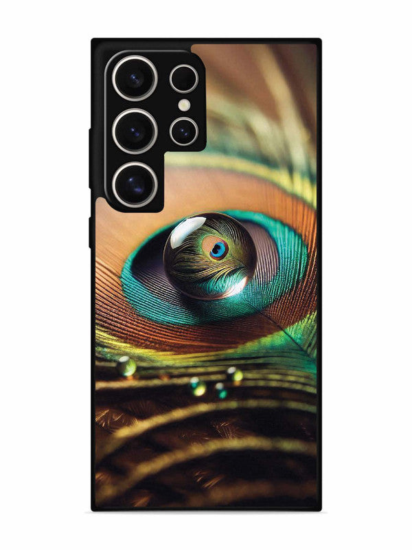 Samsung Galaxy S24 Ultra 5G Water Drop On Peacock Feather