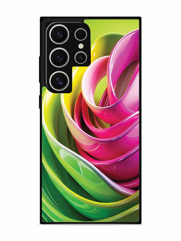 Samsung Galaxy S24 Ultra 5G Vibrant Swirl Glossy Ribbon Art
