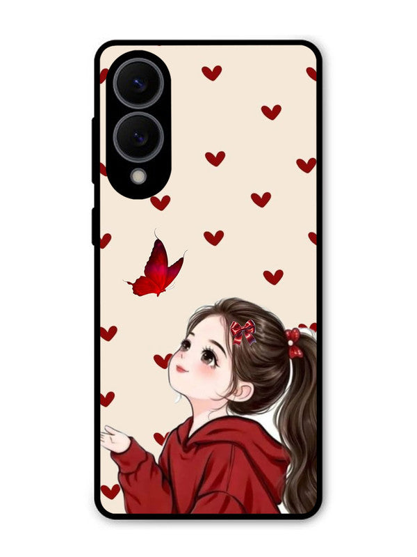Samsung Galaxy S25 Edge Beautiful girl with red butterfly