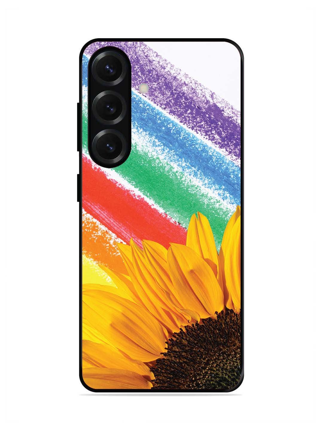 Samsung Galaxy S25 Plus Sunflower on Colourful Lines