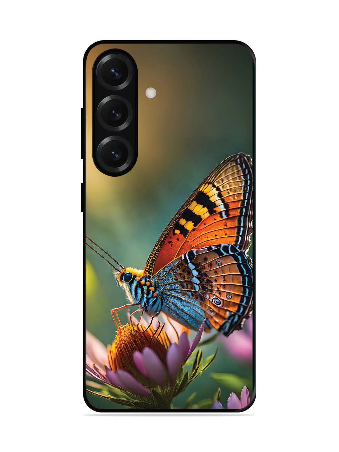 Samsung Galaxy S25 Plus Golden Hour Monarch Butterfly