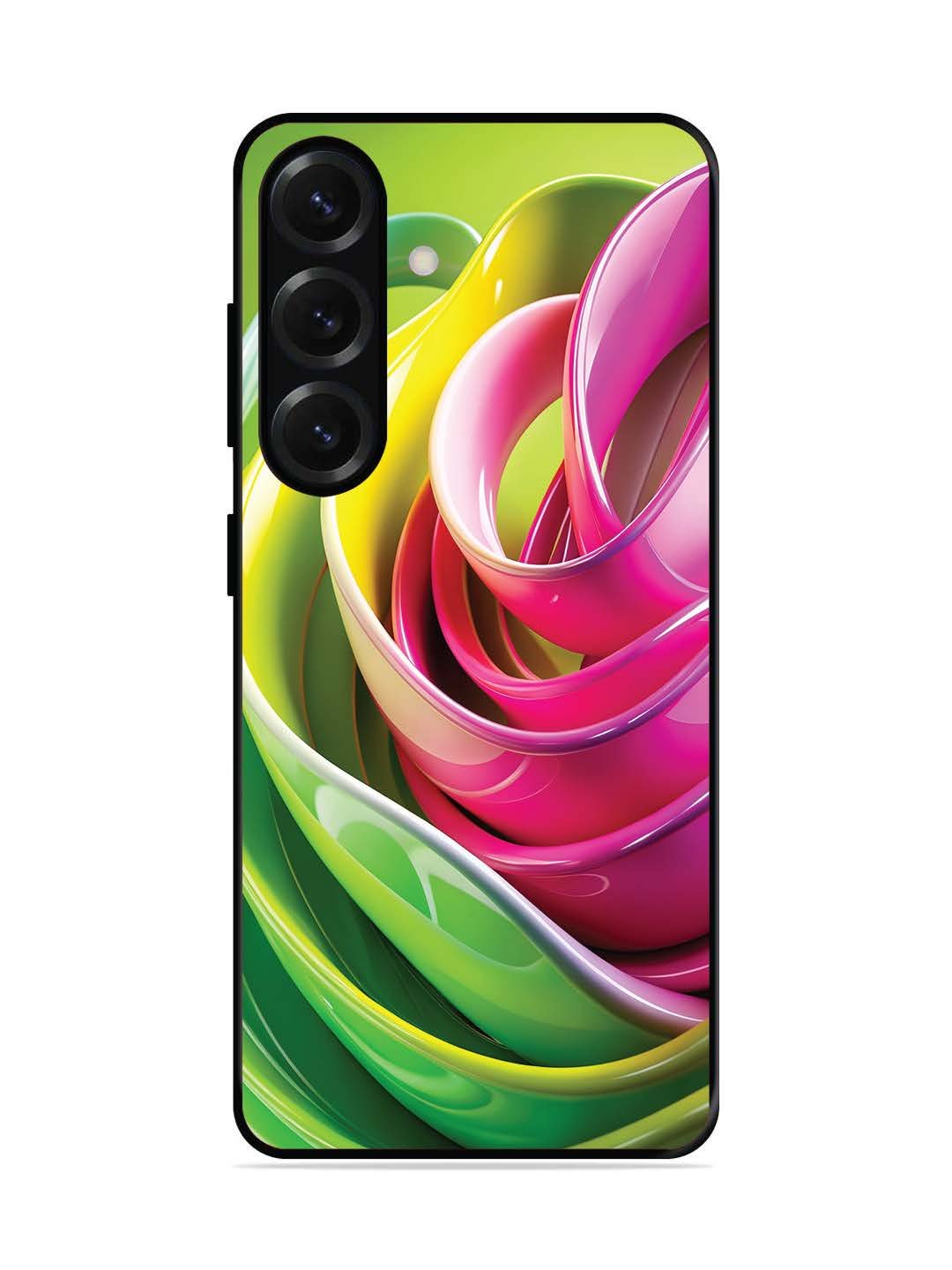 Samsung Galaxy S25 Plus Vibrant Swirl Glossy Ribbon Art