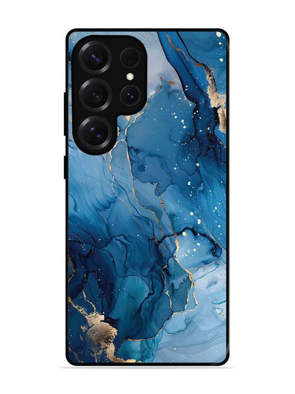 Samsung Galaxy S25 Ultra Oceanic Pattern with Golden Sprinkles
